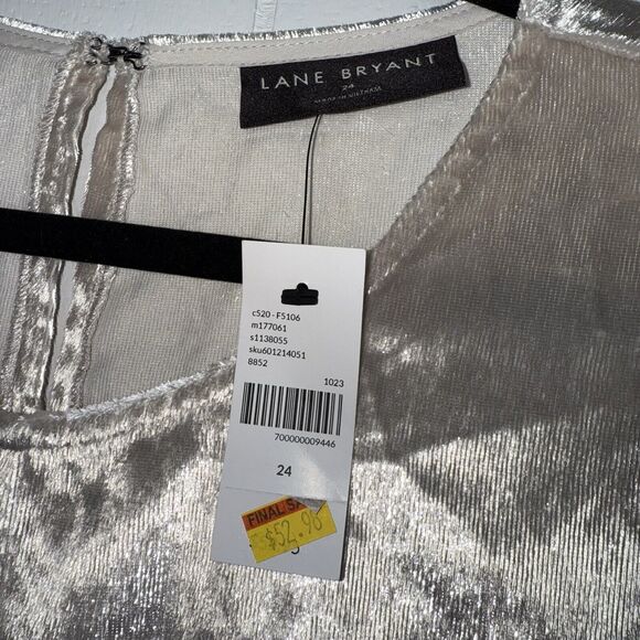 Lane Bryant Women’s Lurex Boatneck Swing Top Shimmer Size 24 NWT - Picture 4 of 5